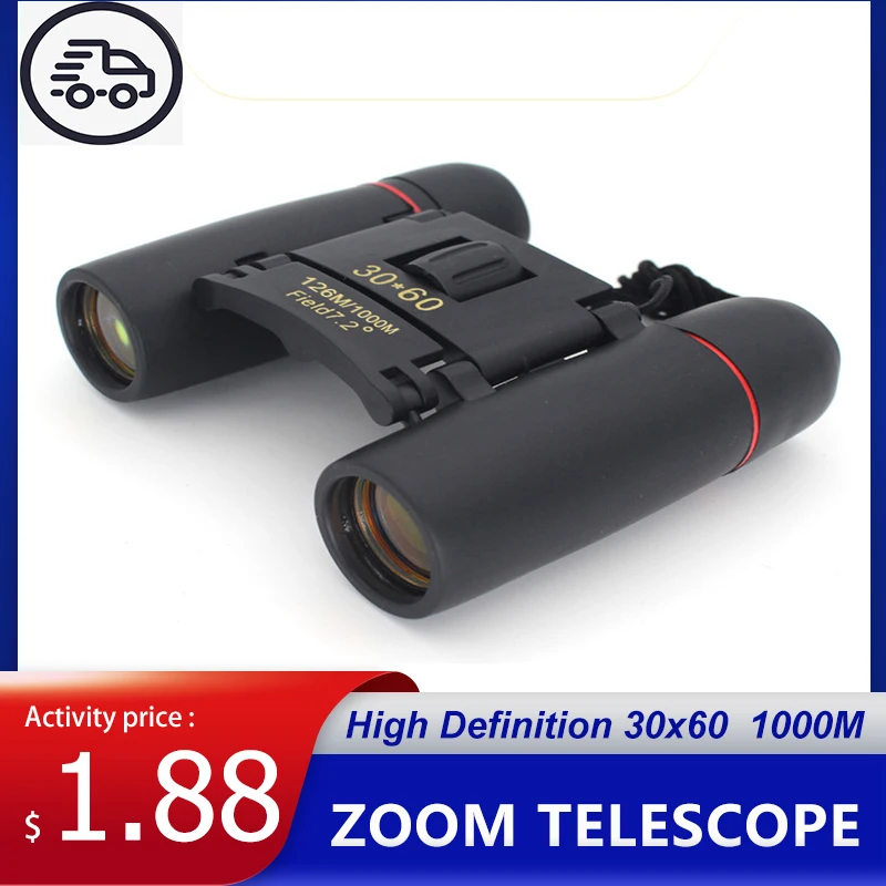 Телескопа бинокль 30x60 Водонепроницаемый складной с низкой светильник Ночное