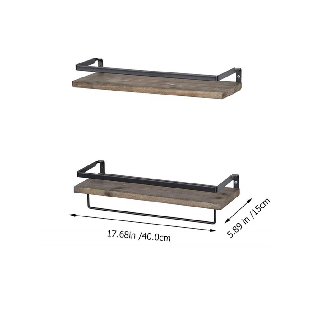 

Rustic Floating Wall Shelves Decorative Storage Rack Shelf Wall-mounted Shelves