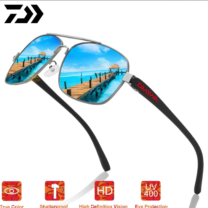 

Солнцезащитные очки Daiwa Мужские поляризационные, зеркальные, для вождения, походов, рыбалки, новинка 2020