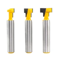 3pc 8mm shank t slot cutter router bit set key hole bits hex bolt t slotting milling cutter for wood woodworking tool