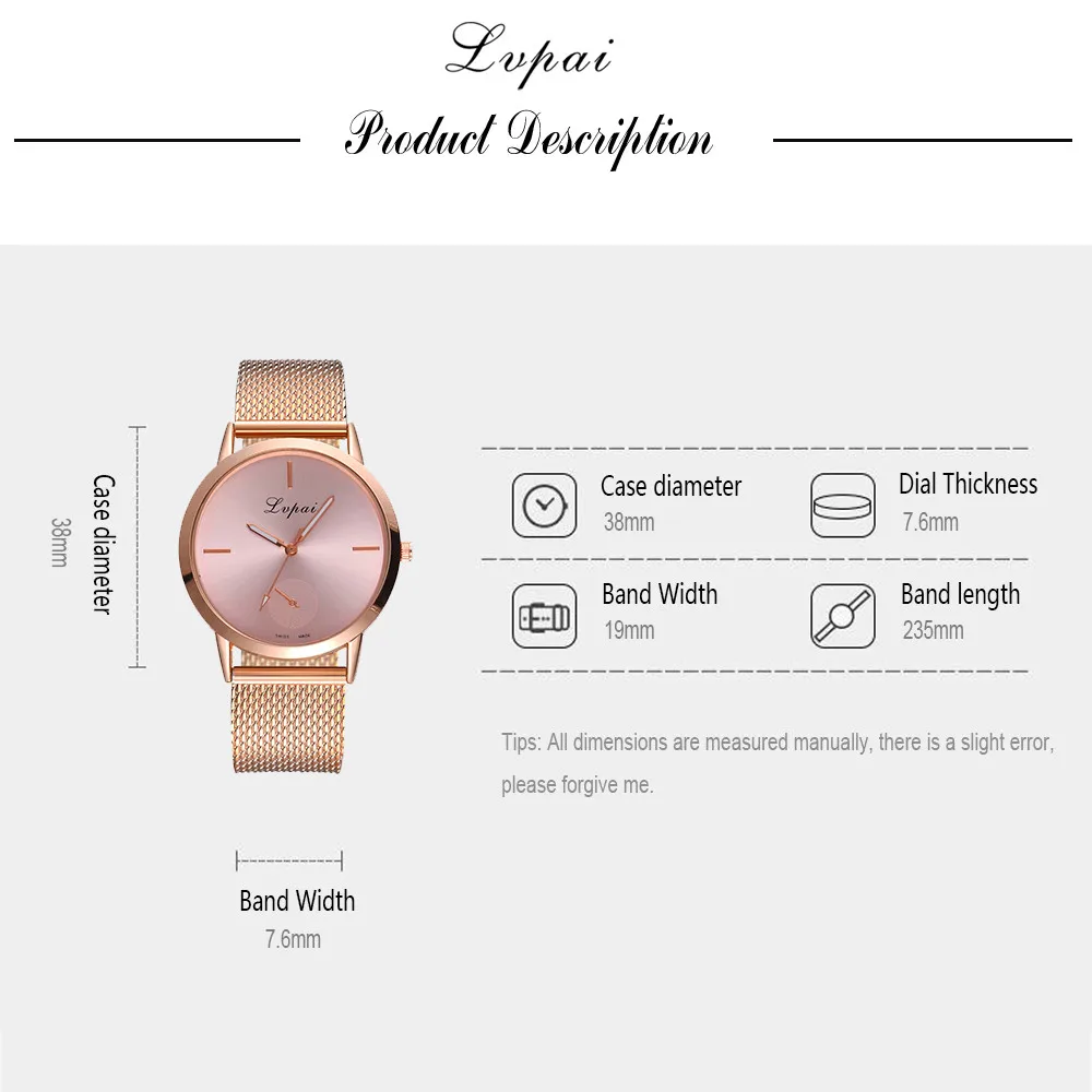 

Lvpai Women's Casual very charming for all occasions Quartz Silicone strap Band Watch Analog Wrist Watch Women Clock reloj