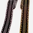 Кружевная лента с золотой вышивкой, 6 ярдов, черная, золотая, атласная, плетеная, металлическая, 3,8 см