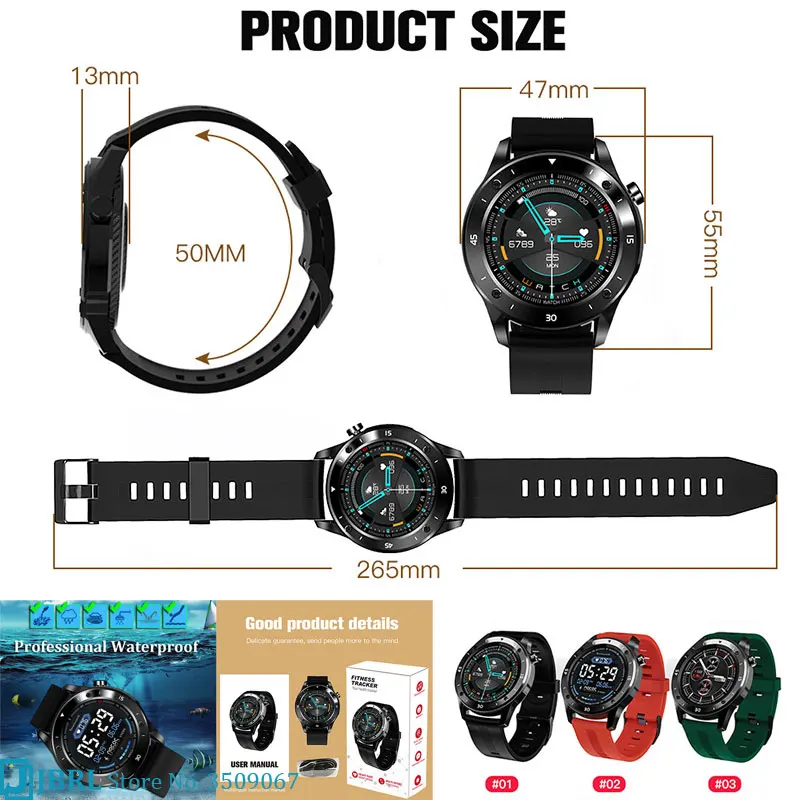 

New Sport Smart Watch Men Smartwatch Electronics Smart Clock For Android IOS Fitness Tracker Full Touch Bluetooth Smart-watch