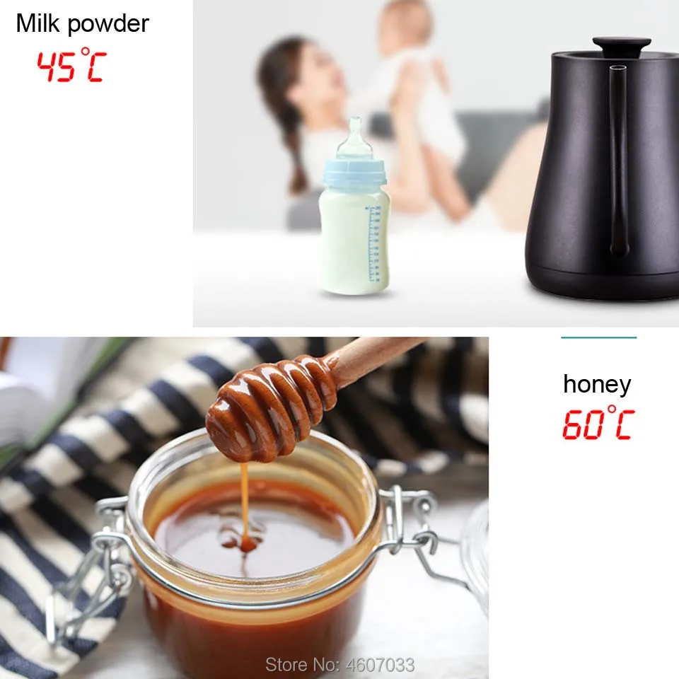 

Stainless Steel coffee pot Variable frequency constant temperature electric kettle 0.6l mini Gooseneck long nozzle teapot