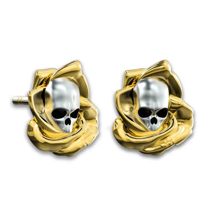 Itenice 2020 New Flowers Skeleton Stud Earrings For women Men Halloween Gift Neogoth Fashion Jewelry Girls Party Accessories | Украшения и