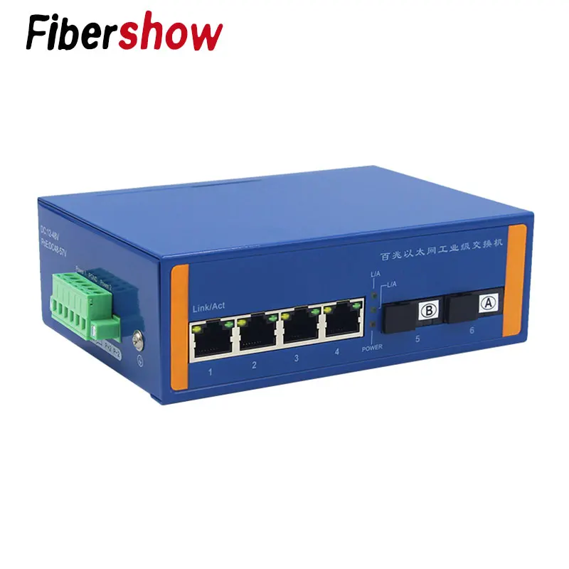 Промышленный Ethernet переключатель поэ 10/100 м Сигнал укрепления DIN рейки Тип сети