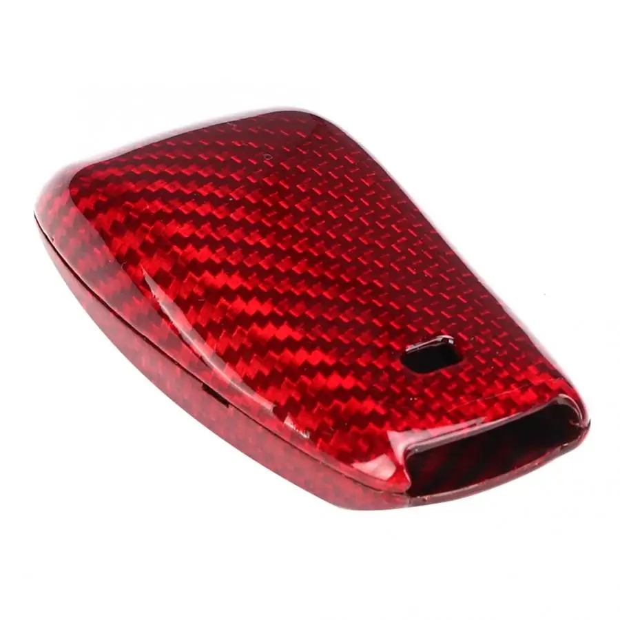 Красный углеродного волокна дистанционного ключа Корпус чехол крышка подходит