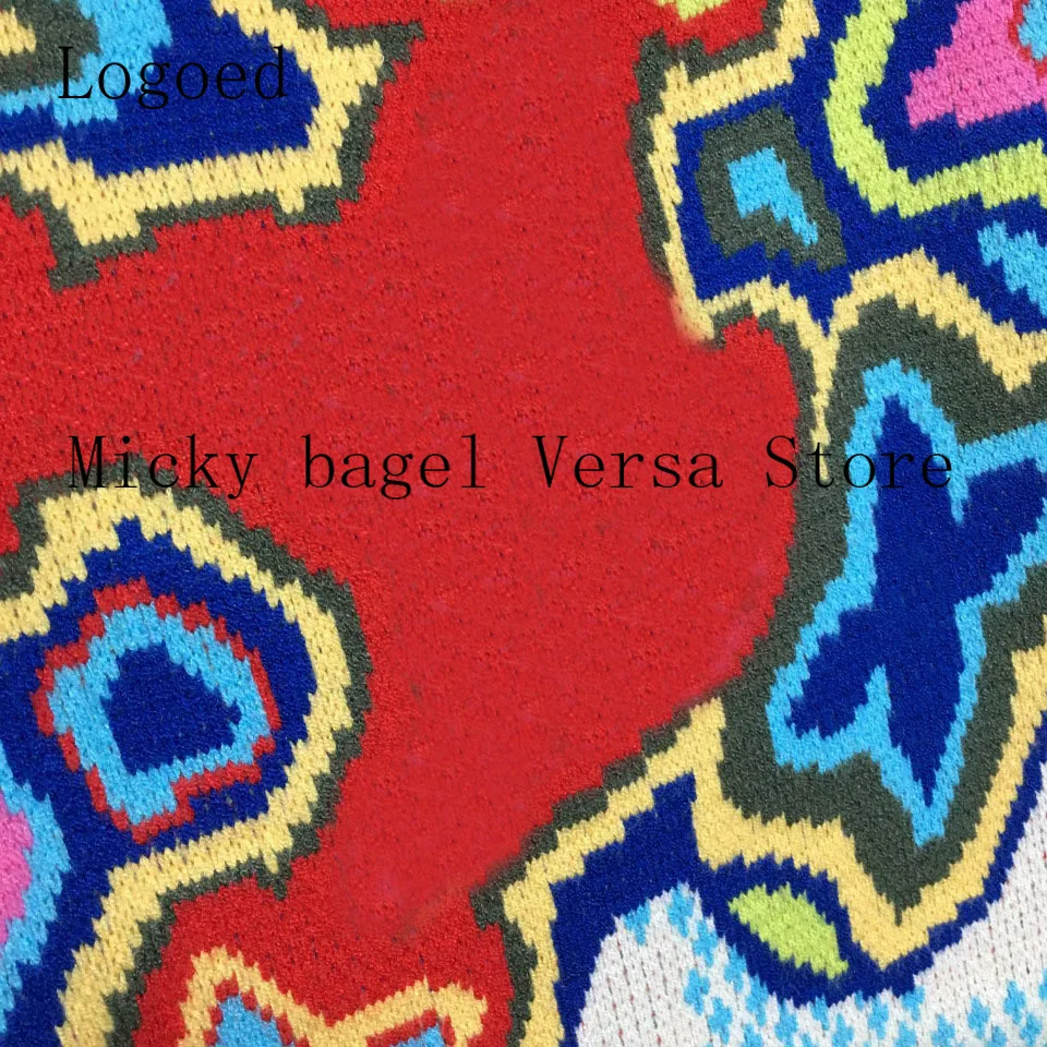 

luxury design flower letter printing fashion women's high collar long sleeve Pullover temperament versatile slim knit sweater