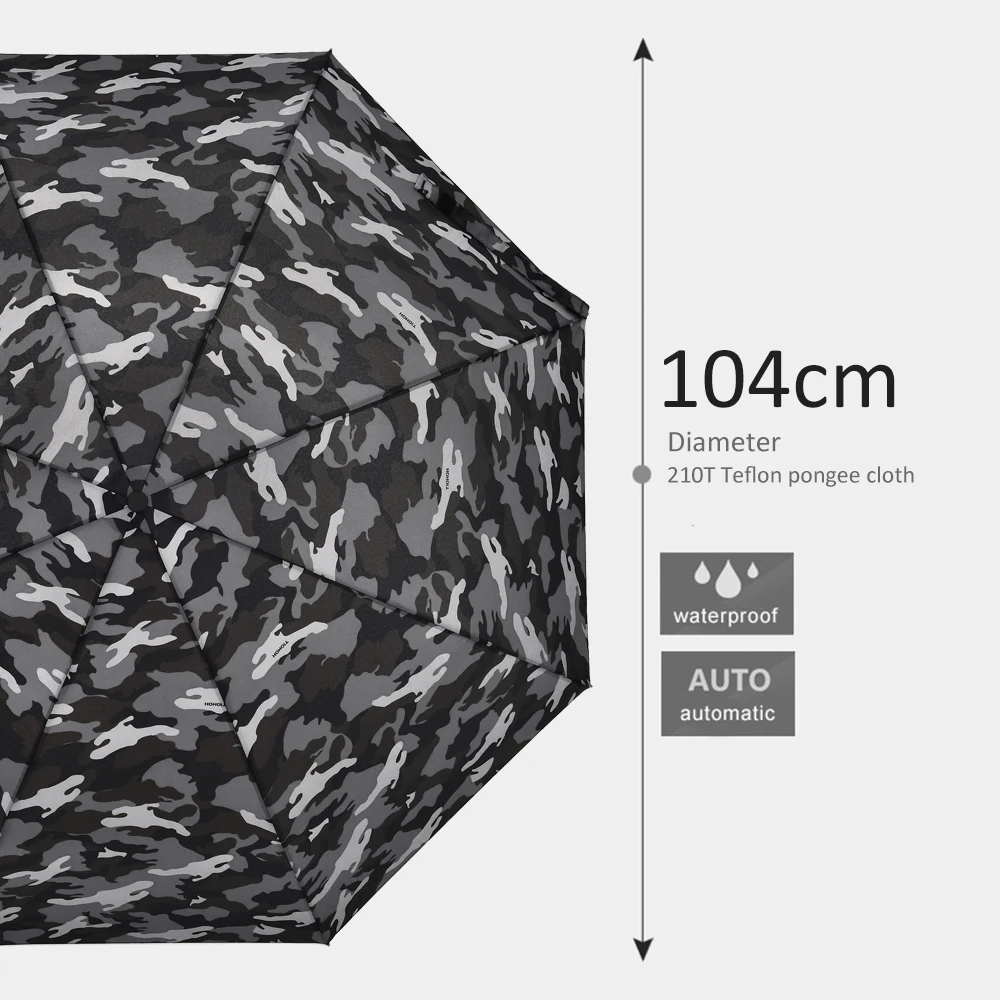 

Tiohoh Military Camo Automatic Umbrella Men Women 190T Pongee Windproof Outdoor Travel Folding Rain Umbrellas Colors Paraguas