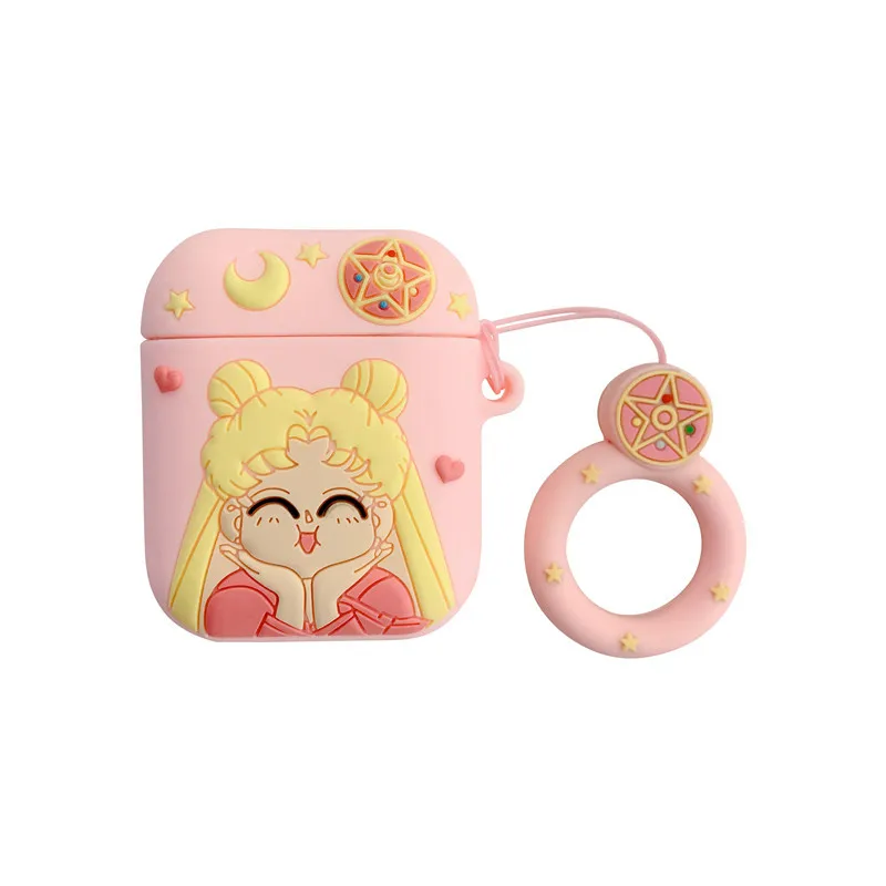 

For Airpods Pro Case,3D Cartoon Cute Sailor Moon Case For Airpods 1/2 Case Silicone Earphone Headphone Cover Case For Girls