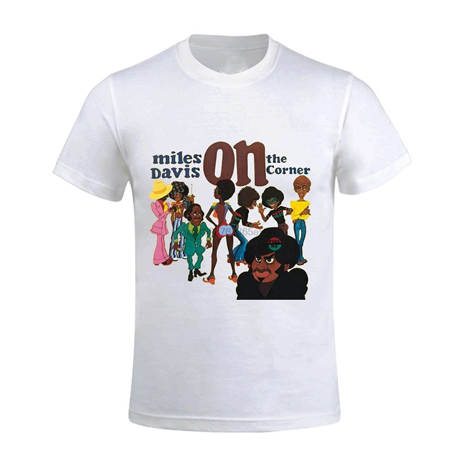 

Tshirt O-neck Summer Personality Fashion Men T-shirts Miles Davis On The Corner Mens Tee Shirts
