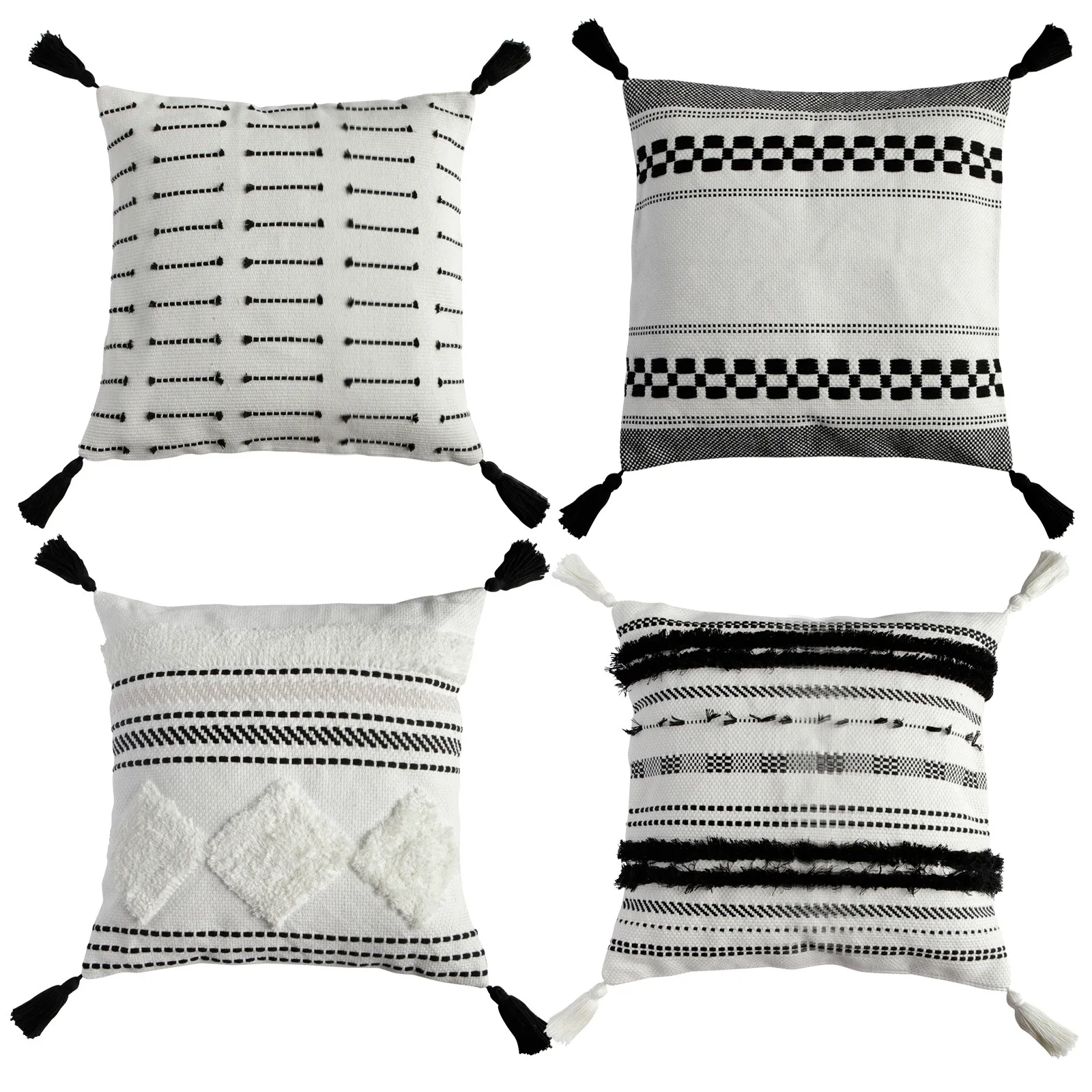 

Чехол для подушки без наполнителя, 2 упаковки, сетчатая подушка для дивана, марокканская простая стеганная подушка