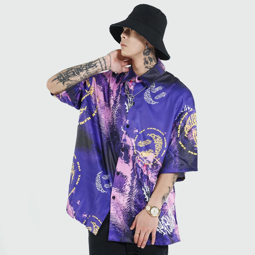 Голубая готическая одежда летние топы плюс размера блузка уличная больших