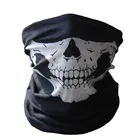 Популярная черная маска с черепом, бандана, велосипедный мотоциклетный шлем, Шейная маска для лица, полумаска для лица, женская спортивная повязка на голову, маски для военных игр