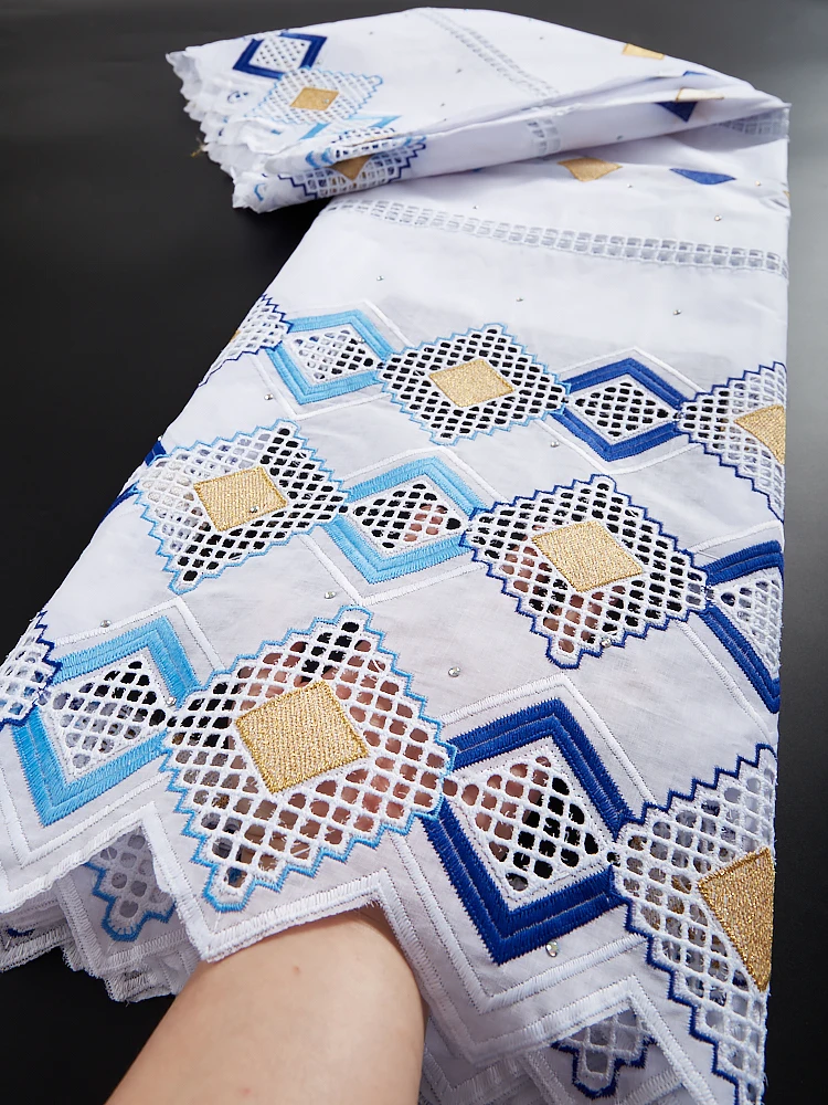 

Latest African Laces 2021 High Quality Embroidery Mesh Swiss Voile Lace Dubai Cotton Swiss Lace Fabric For Party Dress TY033