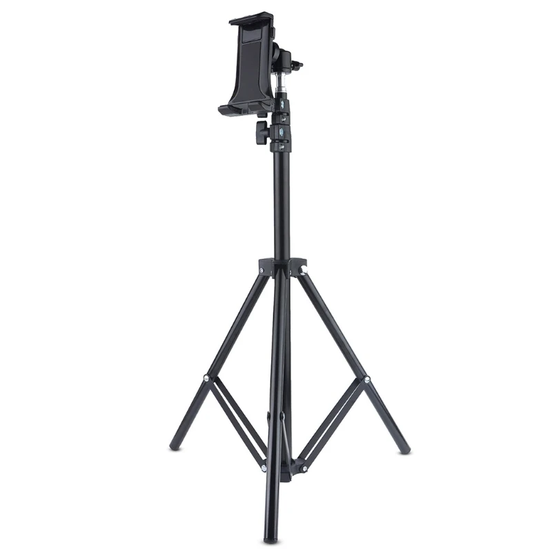 

Tripod Foldable Floor Tablet Stands Live broadcast Mount for 4-12 Inch Cellphone