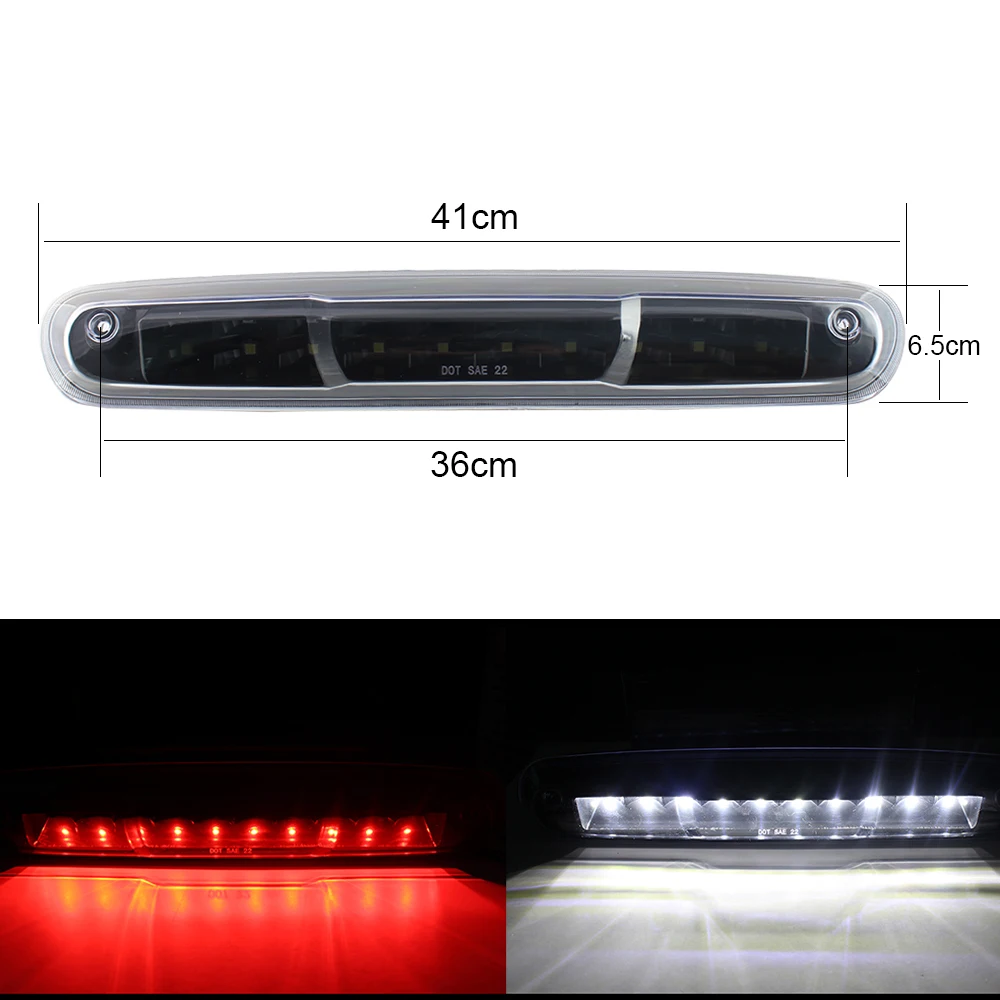 Third Stop Led Light High Mount LED 3rd Brake Taillight Smoke Clear for Chevy Silverado GMC Sierra 2007-2013 | Автомобили и