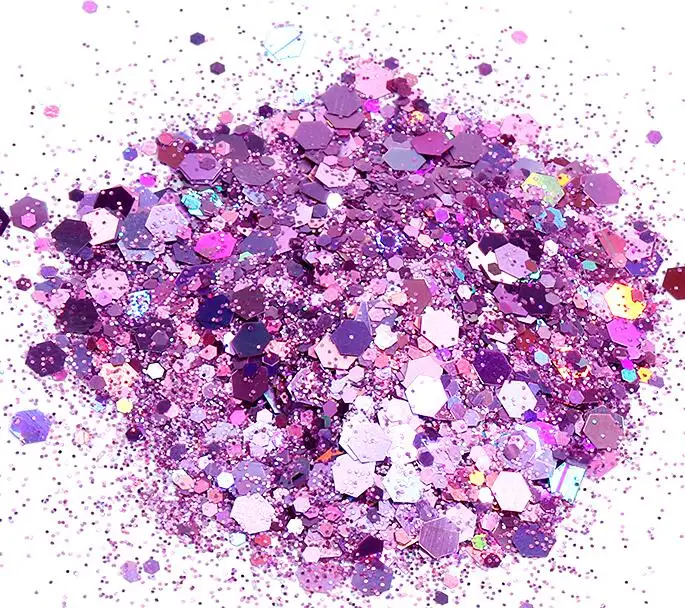 13lavender-500g 500 грамм 24 цвета голографический массивный блеск микс свободный блеск массивный блеск черный блеск устойчивый к растворению Блестящий из полиэстера - Цвет: 13lavender-500g