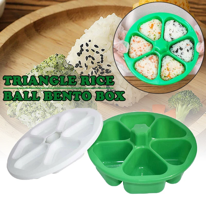 

1PC DIY Sushi Mould 6 Holes Triangle Sushi Rice Ball Bento Press Maker 19.5*6.5cm Rice Ball Mold Kitchen Bento Accessories