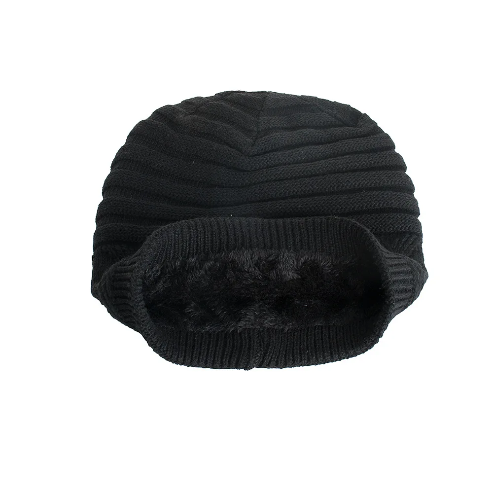 

Autumn and Winter New Fleece-Lined Xx Horizontal Bar Warm Pullover Cap Knitted Woolen Cap hat designer bonnets wholesale