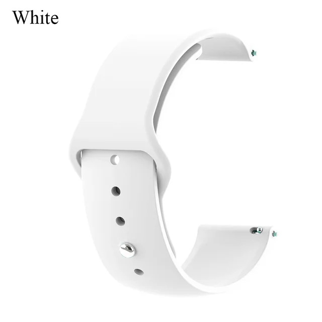 Силиконовый ремешок для Huami Amazfit Bip ремешок 20 мм для Xiaomi mijia кварцевый Garmin Forerunner 645 Vivoactive 3 - Цвет ремешка: White