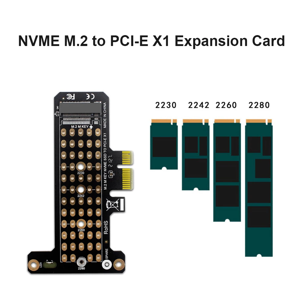 Плата адаптера SSD M.2 NVME к PCI-E X1 поддержка Φ/3 0 карта расширителя для 2230/2242/2260/2280