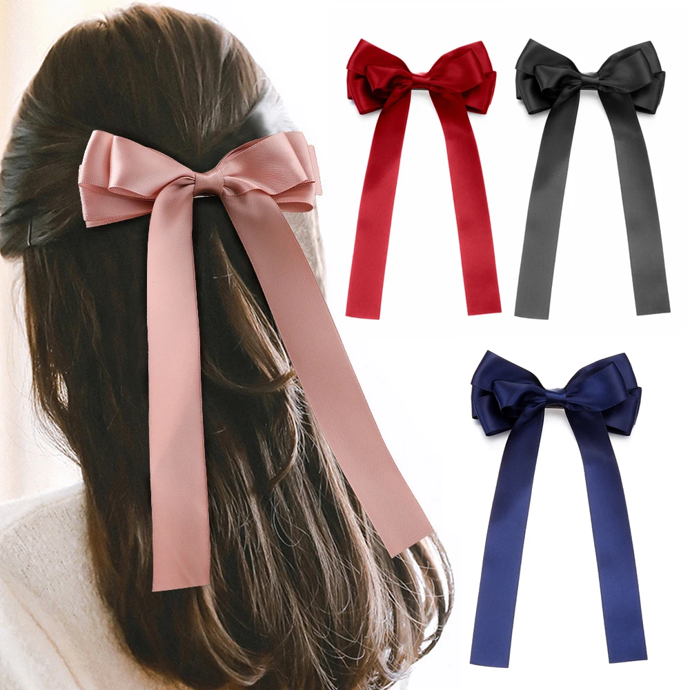 Женская лента с бантом завязки для волос заколки Бабочка бант Шпилька аксессуары