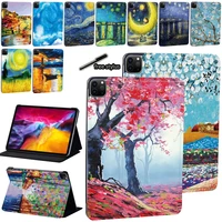 painting pu leather stand tablet cover case for apple ipad pro 9 7pro 11 20182020pro 2nd gen 10 5 protective shell pen