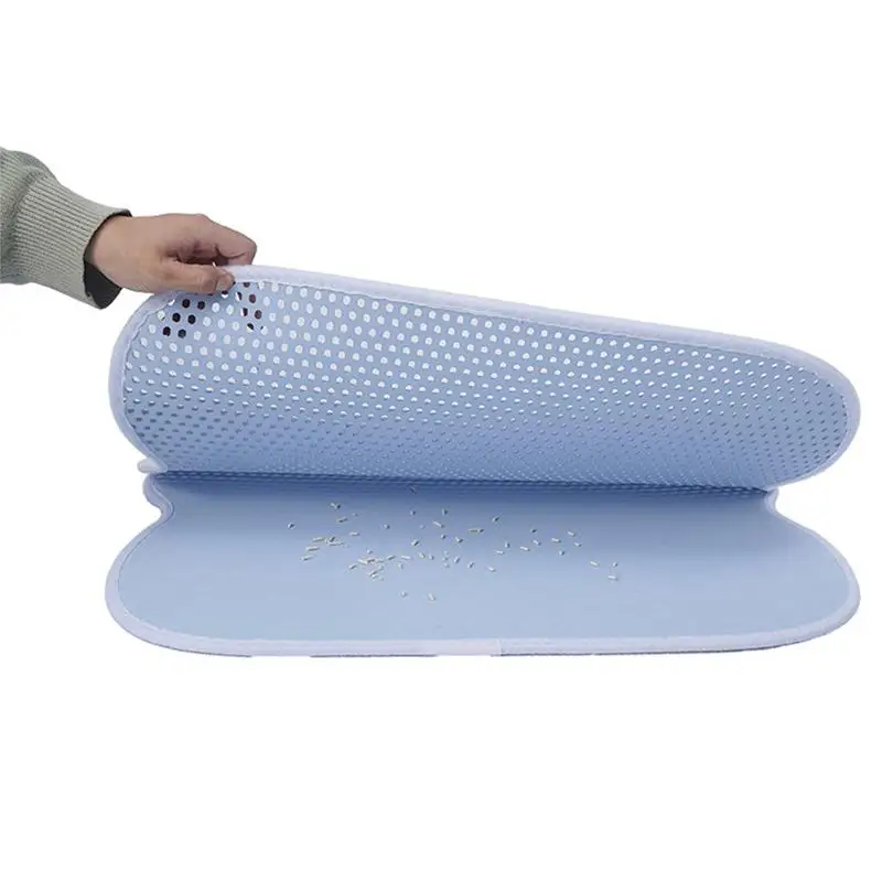 65*46cm Cat Litter Mat EVA Double Layer Foldable Waterproof Claw Feeding Clean Pad Bottom Non-slip For Pet Supplies | Дом и сад