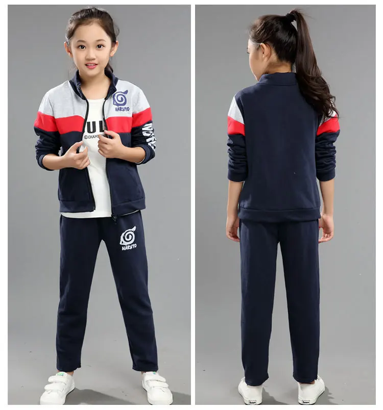 Комплект одежды для мальчиков и девочек 3 - 12 лет корейский стиль Свитшот штаны