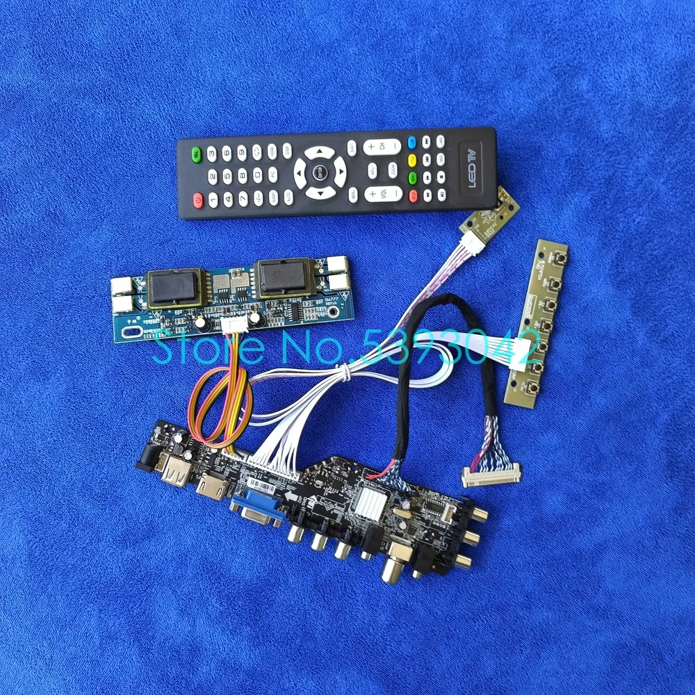 

USB+VGA+AV LVDS 30-Pin Digital DVB LCD Drive Board Kit For M220EW01/M201EW02/CLAA220WA01/CLAA201WA04 Screen 1680*1050 4CCFL
