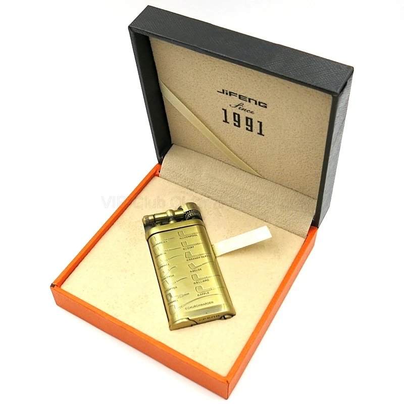 Jifeng винтажная металлическая медная труба газовое давление Ретро Зажигалка для