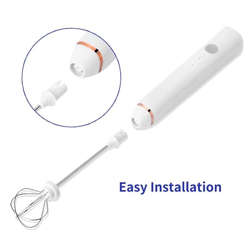 

Milk Frother, Rechargeable Hand-Held Electric Milk Frother 3 Adjustable USB Charging Can Be Used for Coffee Whis