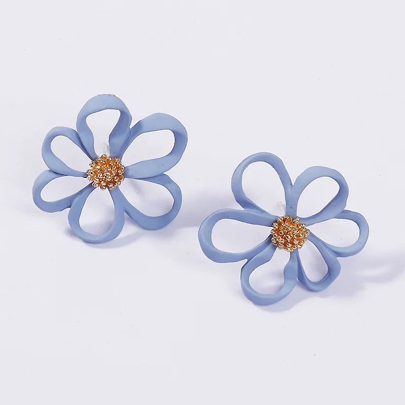 Маленькие серьги-гвоздики полые серьги-ромашки для женщин корейские серьги в