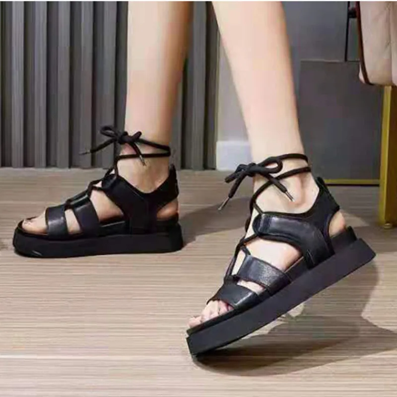 

Сандалии женские на платформе, модная пляжная обувь для студентов, повседневные босоножки, лето, 2021