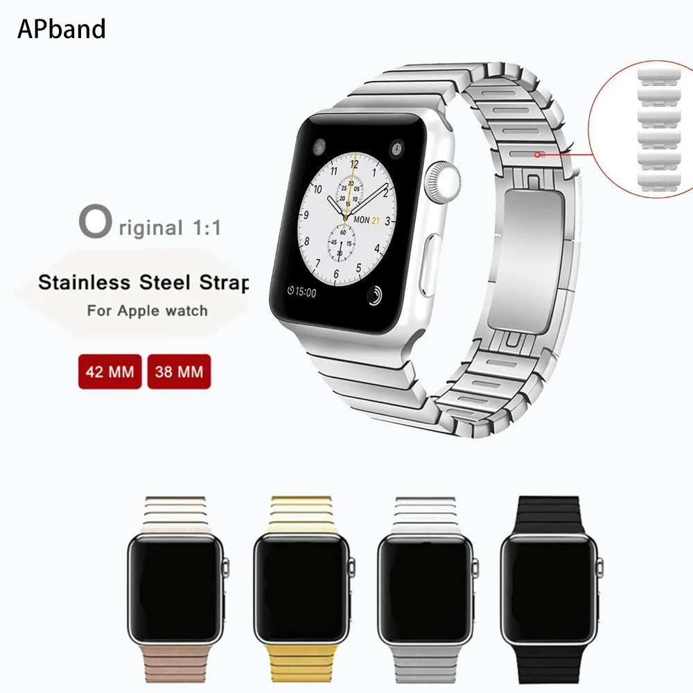Браслет звеньевой для Apple Watch band 44 мм/40 мм 42 38 ремешок iwatch браслет watch 4 3 5 SE 6|Ремешки