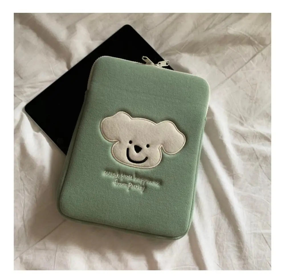 

Tablet Case Cute Cartoon INS Cute Bear Embroidery Hand Holding Hablet ipad Laptop 11 inch Inner Bag for Girl Fashion Style