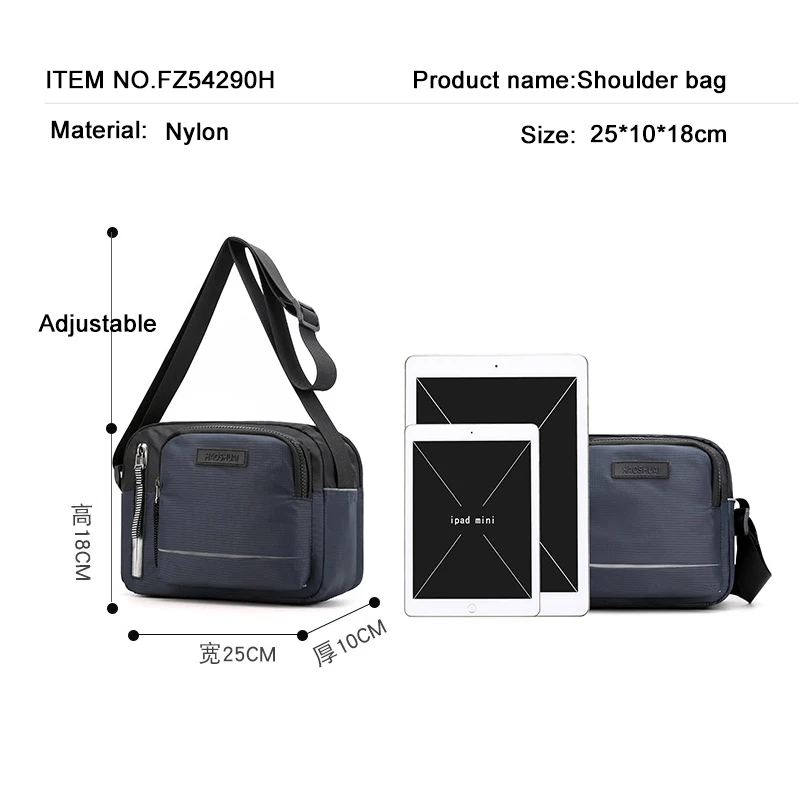 Модная новинка 2021 нейлоновая Мужская Диагональная Сумка через плечо