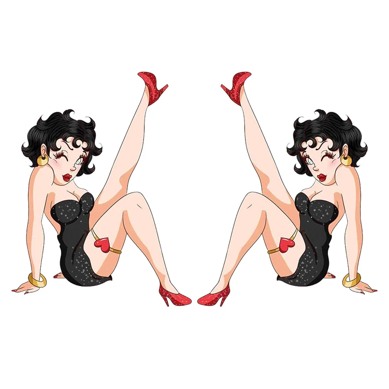 

Betty Doll Sexy Girl Car Sticker Sunscreen Decal Personalized Model Car Trunk Door Vinyl Material To Block Scratch Decoration