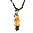 Pixiu ожерелье с подвеской символ богатства и удачи ожерелье с подвеской китайский фэн-шуй вера обсидиан каменные бусины ожерелье s