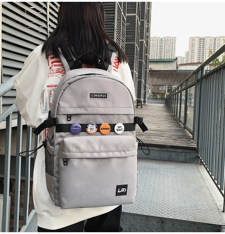 

WZ4022 new trendy Fashion trend ins backpack male student backpack computer bag
