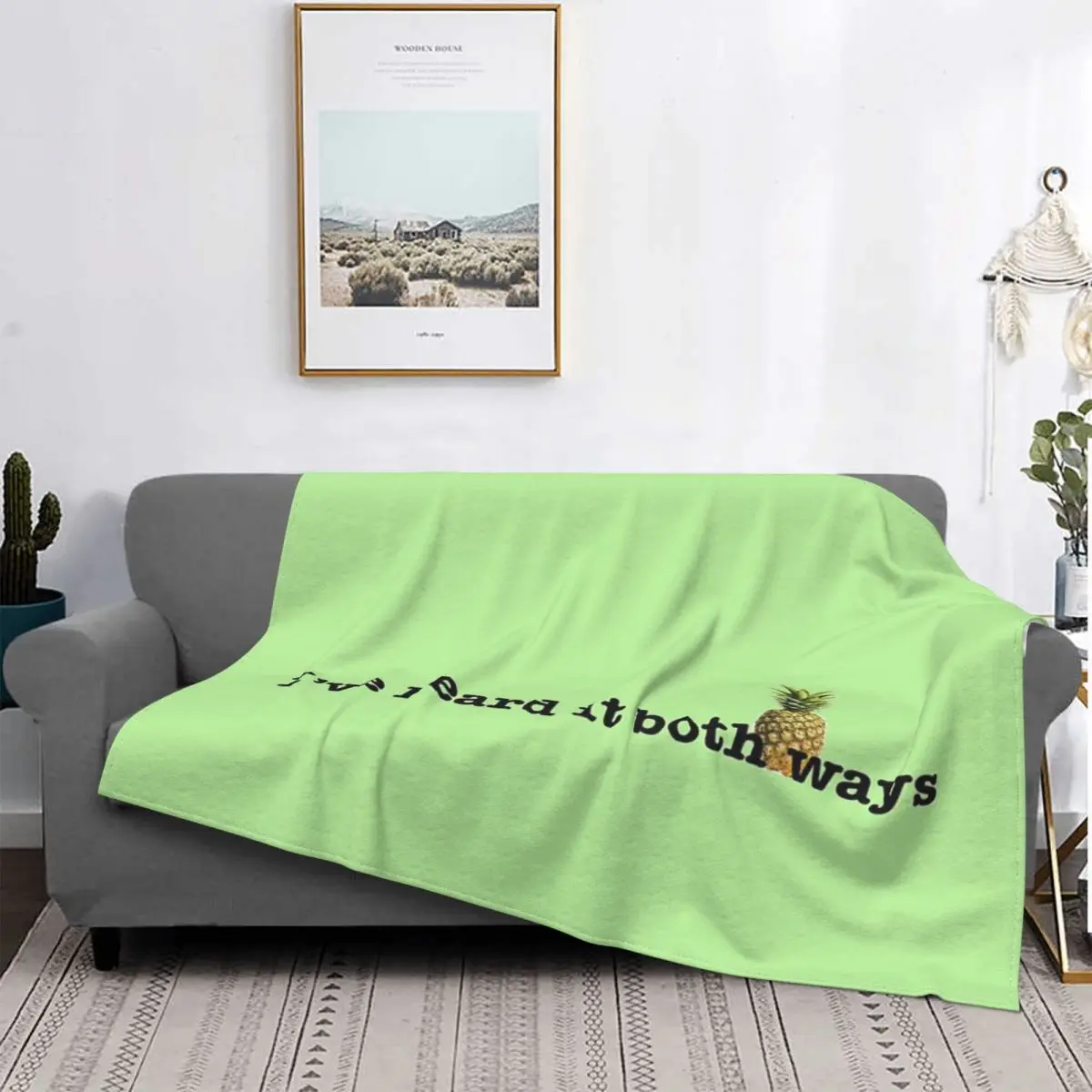 

He Heard It-manta de lana para niños, colcha de cama a cuadros, manta de Anime