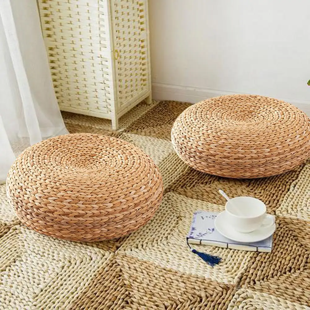 45x15 см натуральная солома круглая подушка ручной работы круг утолщенная для йоги