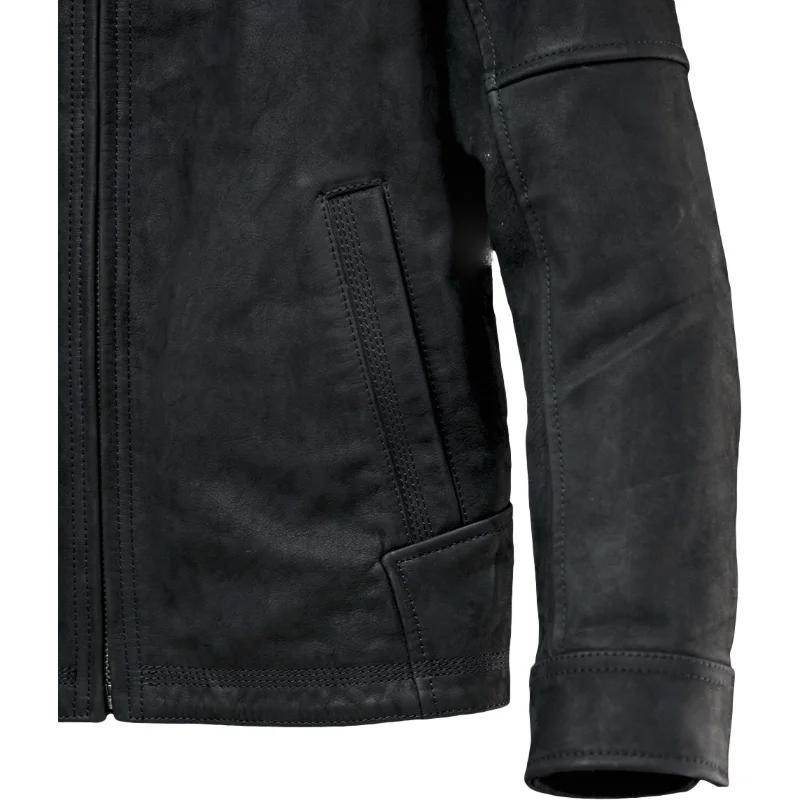 

2021 Black Europe Casual Style Genuine Leather Jacket Men Large Size 4XL Real Natural Cowhide Spring And Autumn Slim Fit Coat