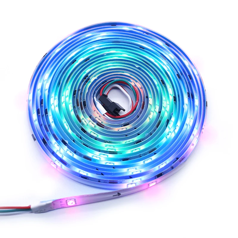 WS2812B светодиодная ленсветильник 5 М WS2812 RGB Dream Light s SMD5050 Водонепроницаемая домашняя