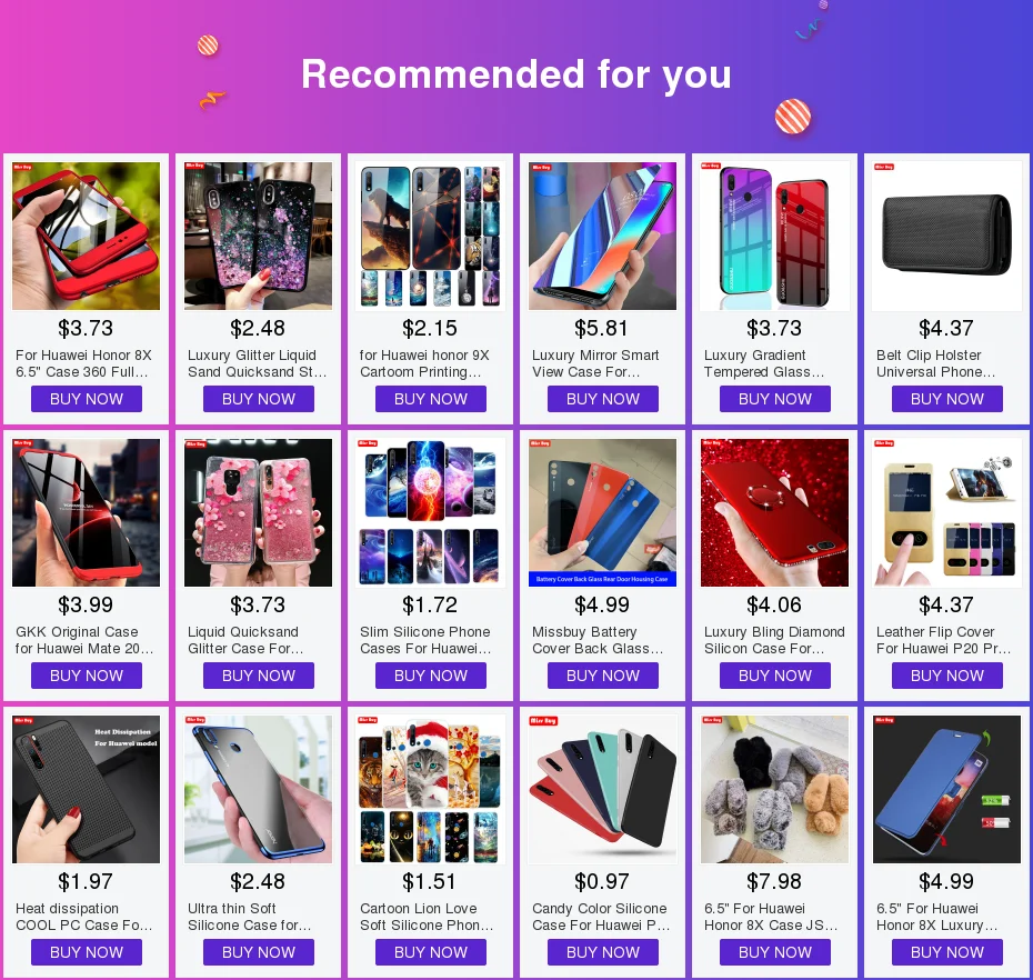 Чехол для аккумулятора Missbuy, Задняя стеклянная крышка для задней двери, чехол для huawei honor 8X JSN-AL00 a TL00 6,", Замена для huawei honor 8X