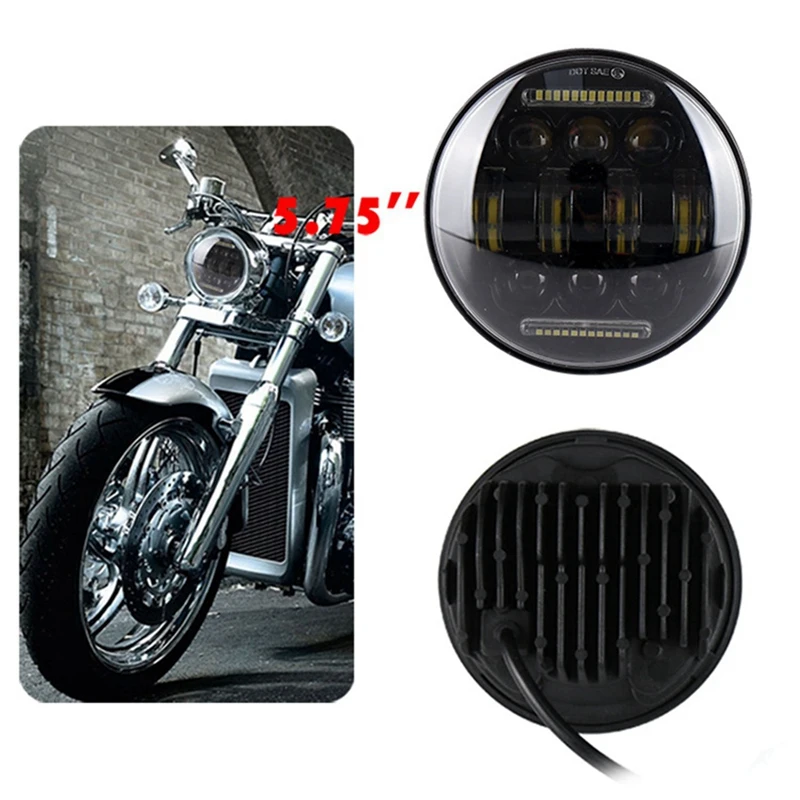 

1 Pcs 50W 5.75 Inch Motorcycle Led Headlight & 1 Pair 41Mm Fork Motorcycle Headlight Mount Bracket