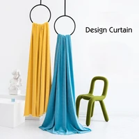 luxury velvet curtains for living room bedroom nordic solid semi blackout curtain insulating blinds thick drapes window decor