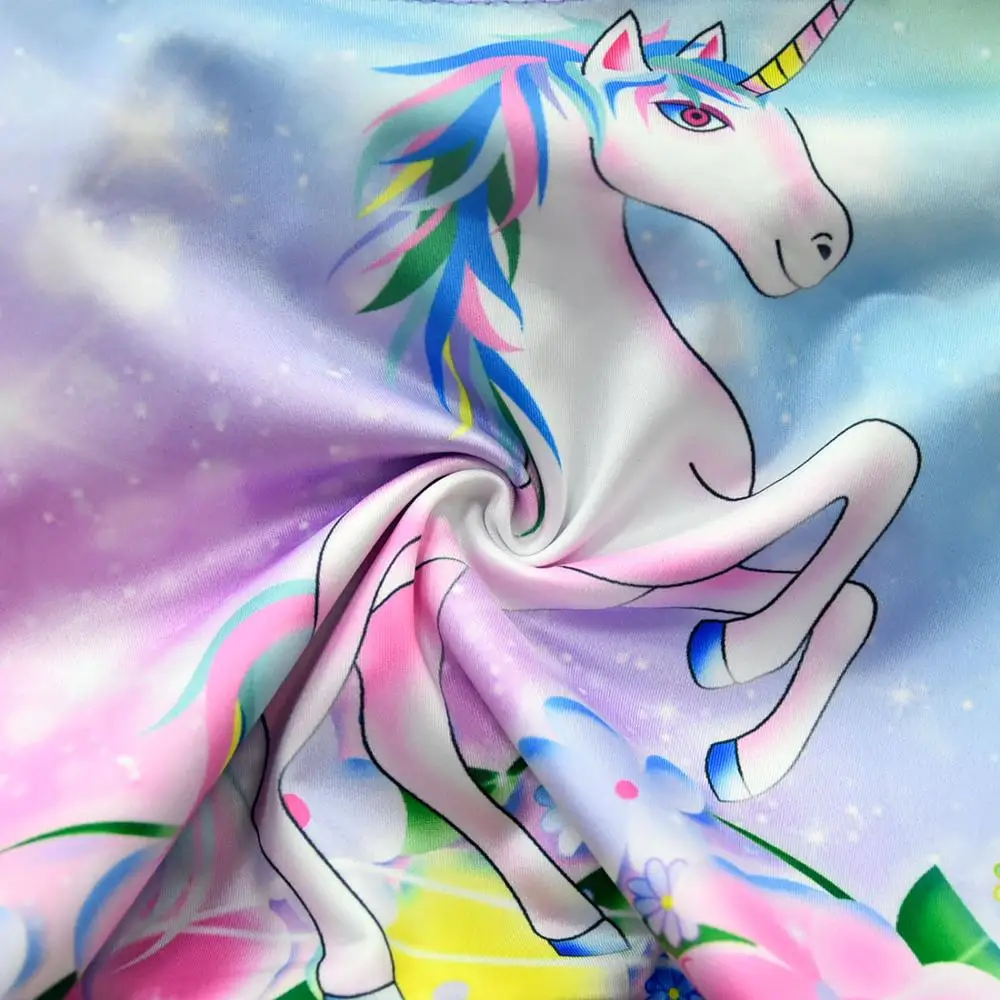 

2020 New Unicorn One piece Baby Swimsuit Beach Wear Cartoon Stripes Halter Swimwear Quick Dry