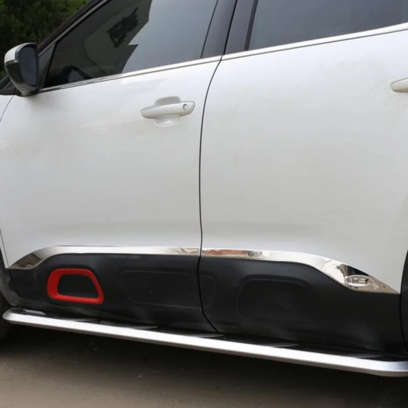 silver Tonlinker внешняя крышка для двери автомобиля для CITROEN C5 Aircross-19 автомобильный Стайлинг 4 шт. наклейка из нержавеющей стали - Color: silver